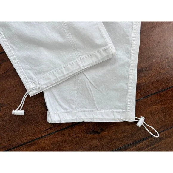 Generation Love Women’s White Double Button Parachute Pants Size 5/28‎ NEW